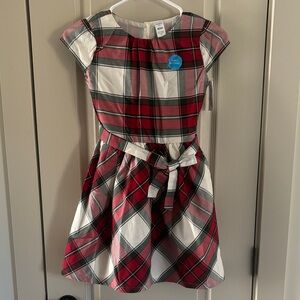 Carters Family Matching Plaid Sateen Dress 8 NWT